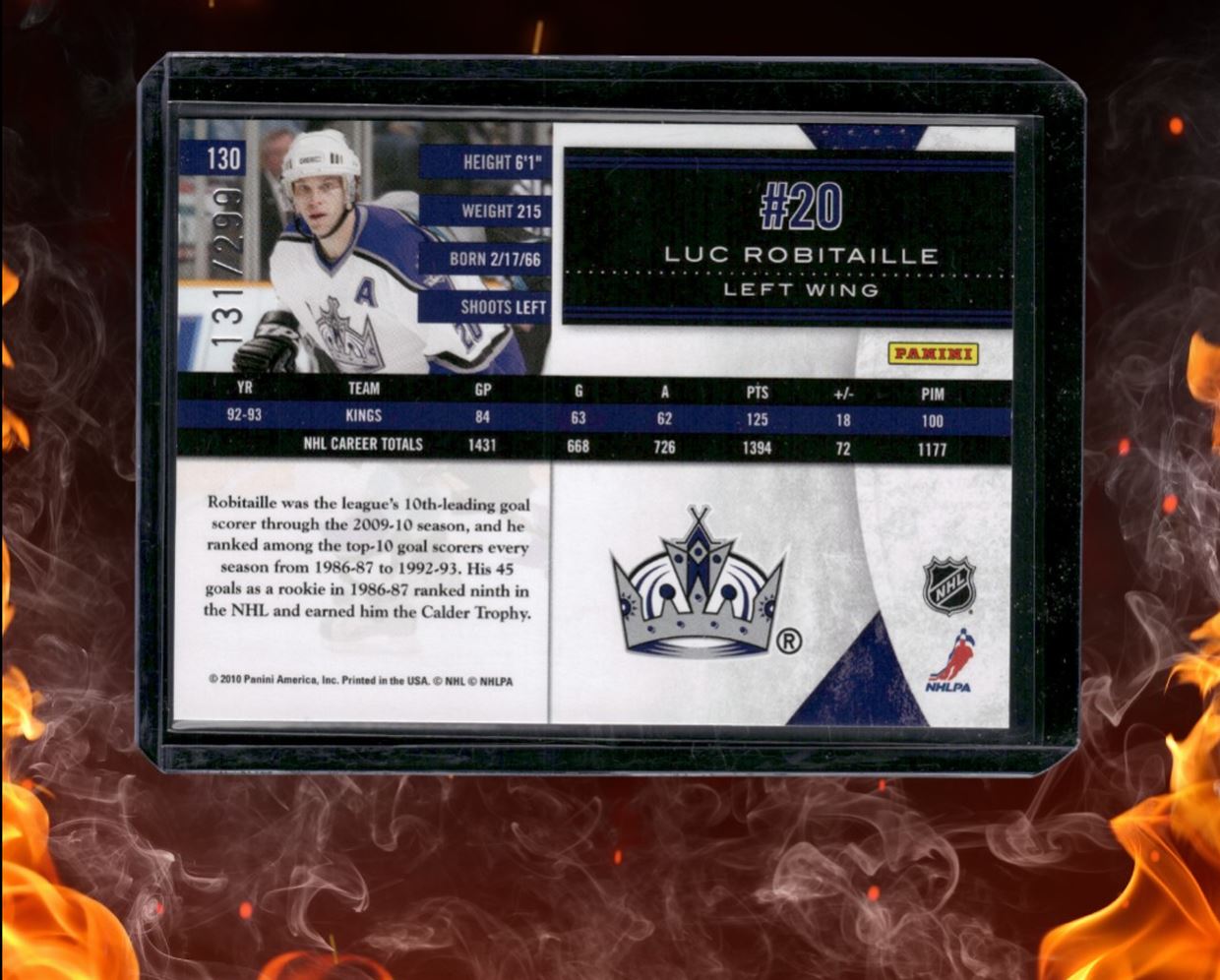 2010-11 Panini Limited Luc Robitaille Legend 131/299 #130