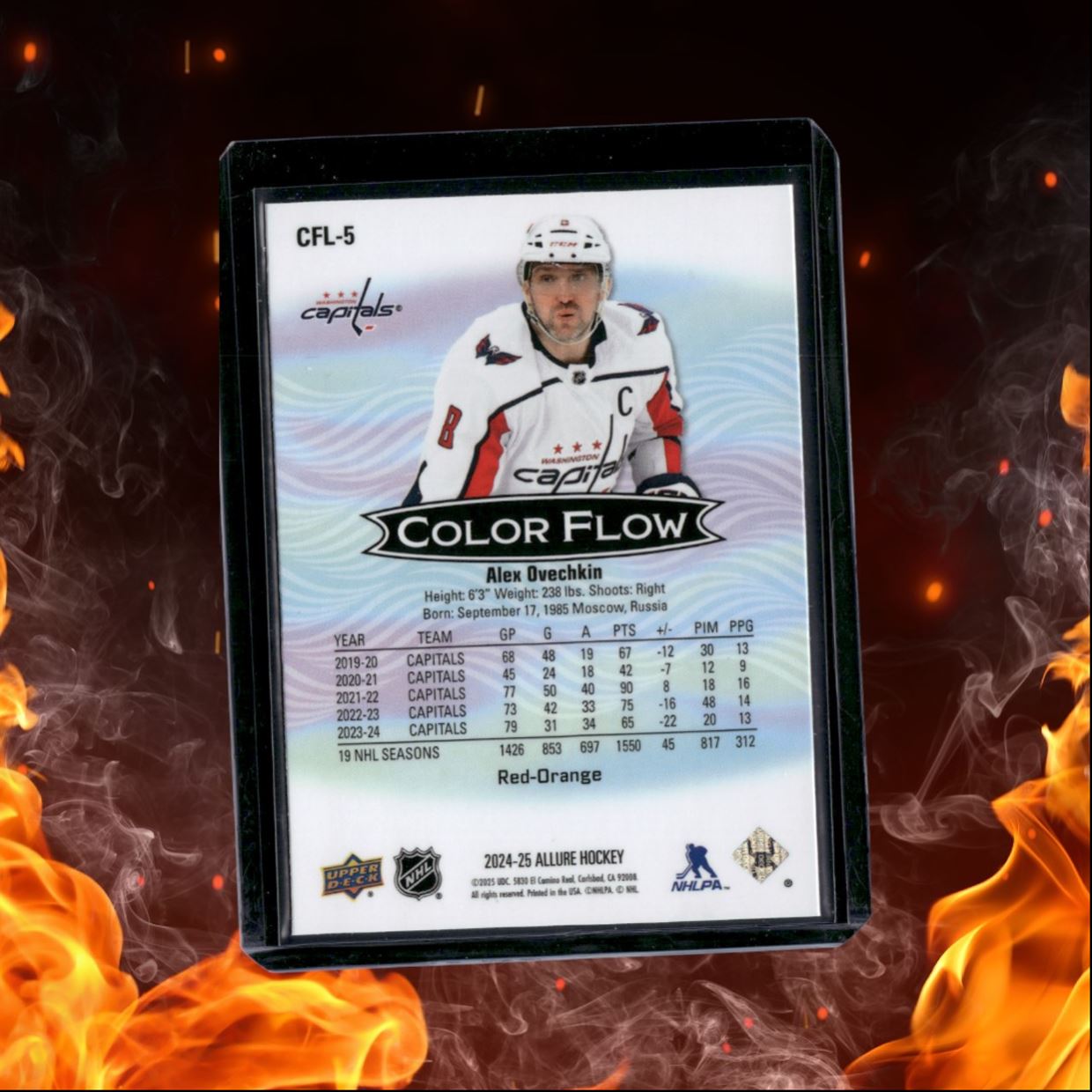 2024-25 Upper Deck Allure Alex Ovechkin Color Flow Red Orange #CFL-5