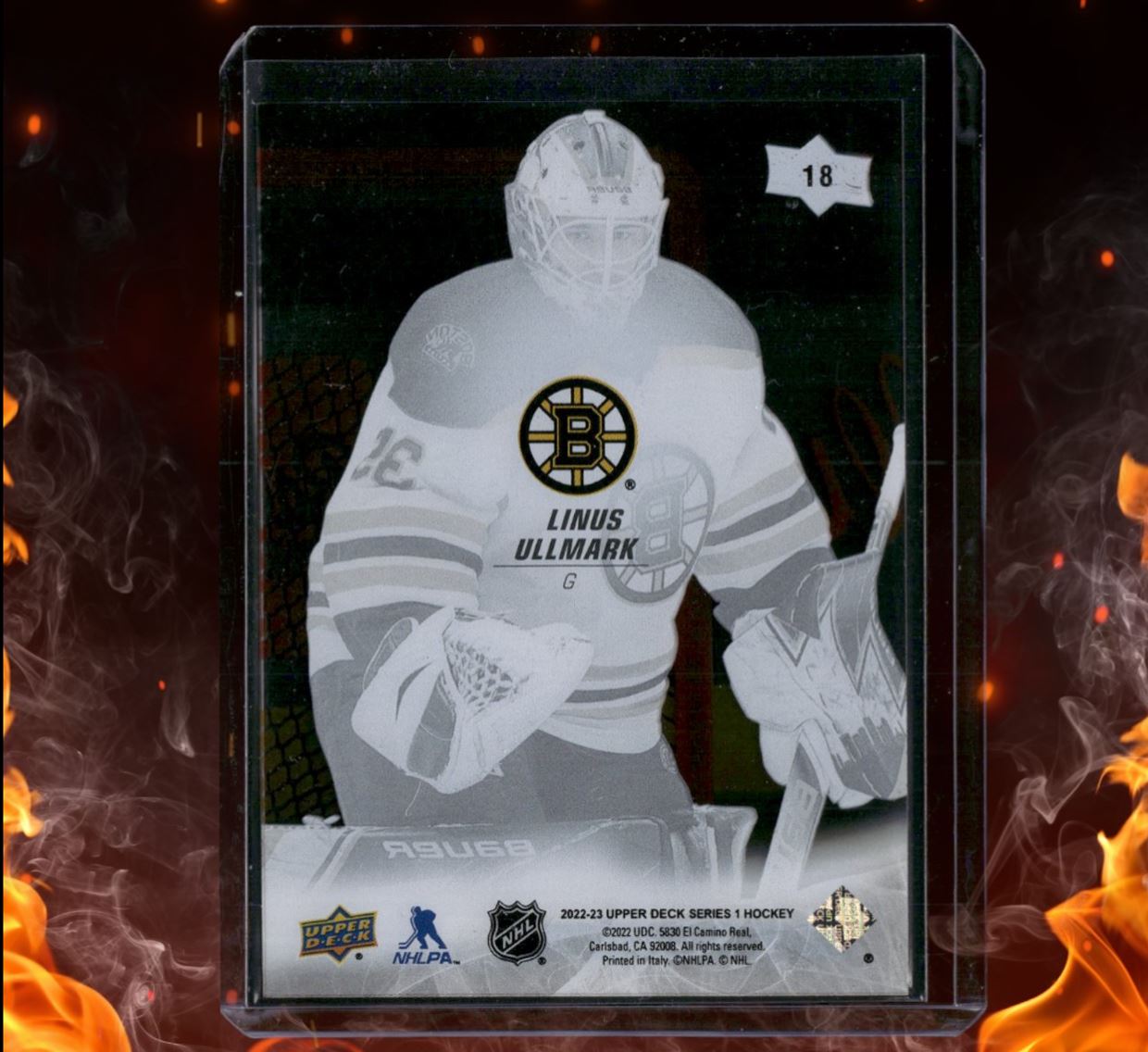 2022-23 Upper Deck Linus Ullmark Clear Cut SP #18