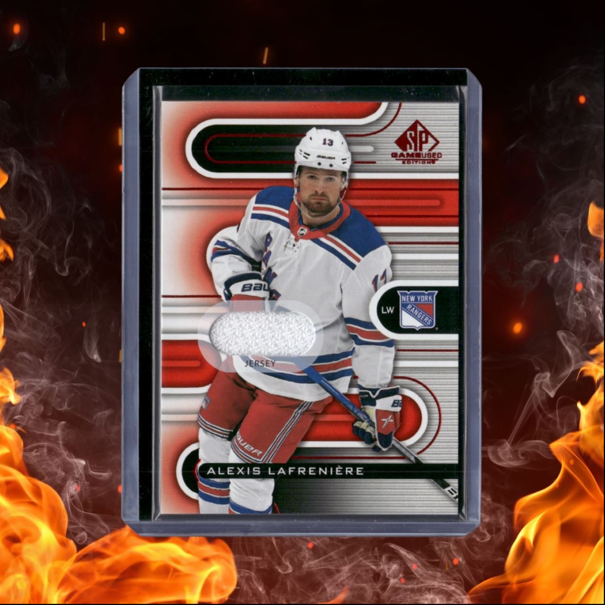 2022-23 SP Game Used Alexis Lafreniere Red Jersey #25