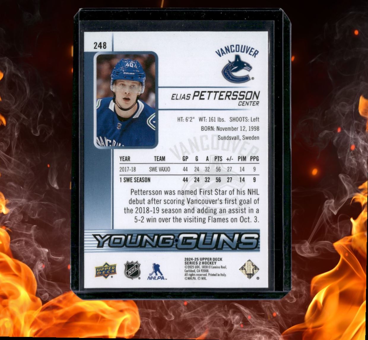 2024-25 Upper Deck Elias Pettersson Renewed Young Guns #248