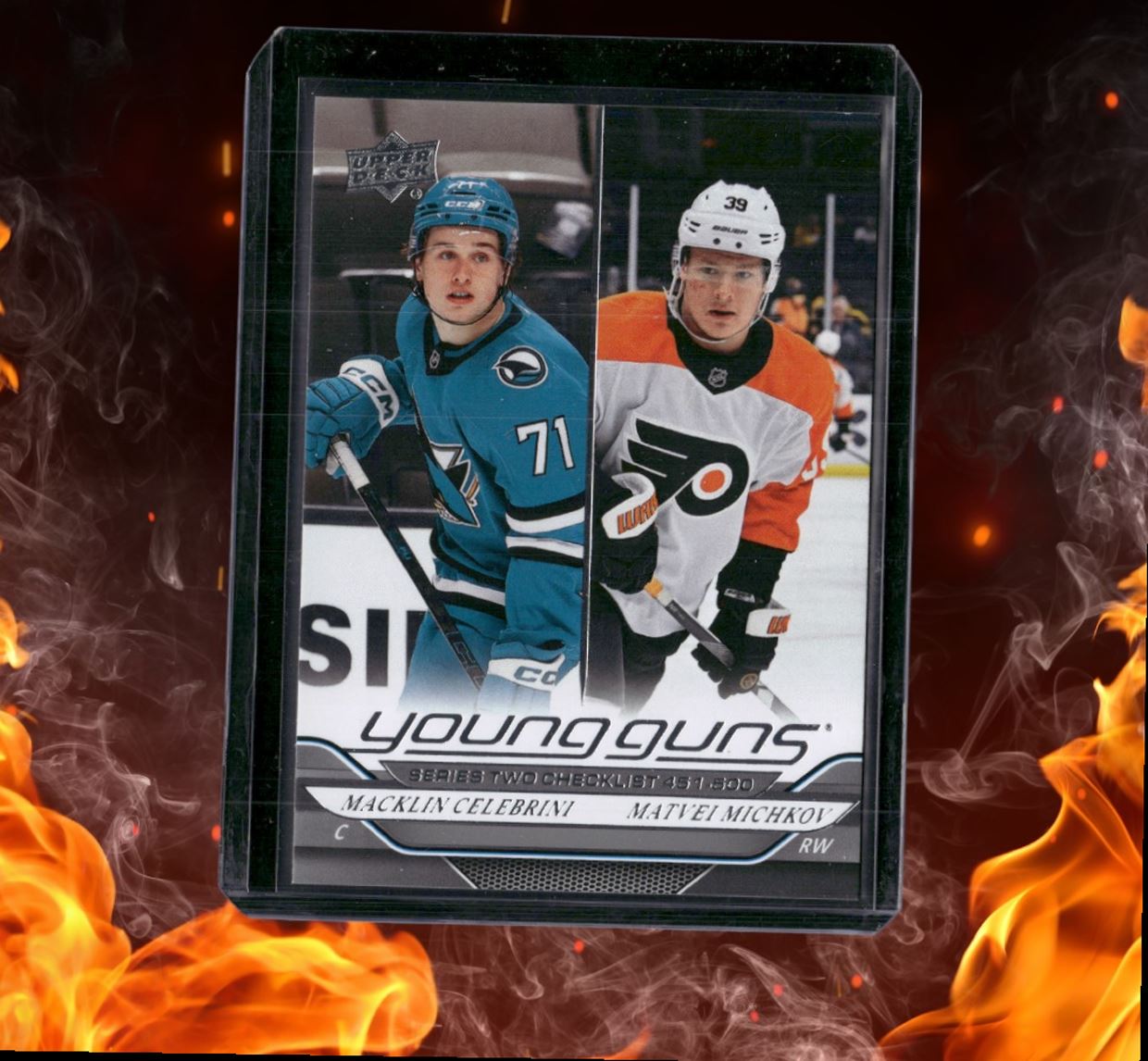 2024-25 Upper Deck Macklin Celebrini / Matvei Michkov Young Guns Checklist