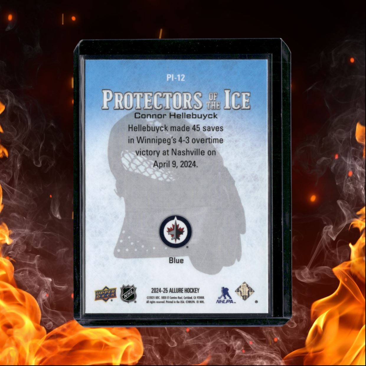 2024-25 Upper Deck Allure Connor Hellebuyck Protectors of the Ice Blue #PI-12