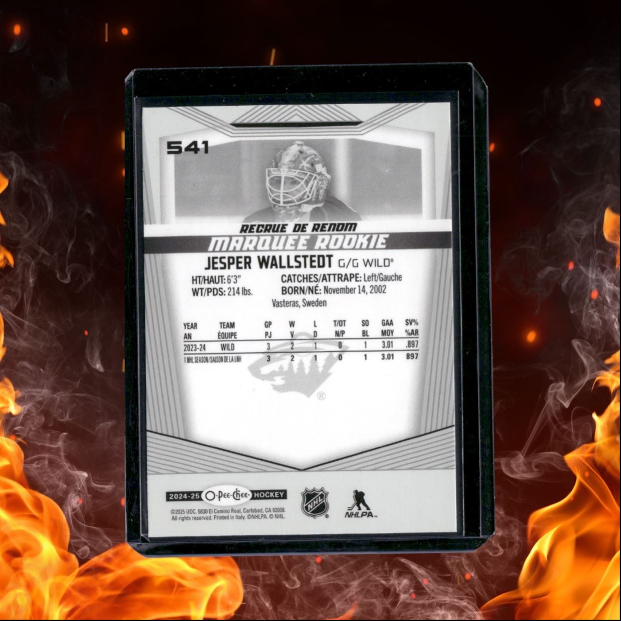 2024-25 O-Pee-Chee Jesper Wallstedt Marquee (A) Rookie #541