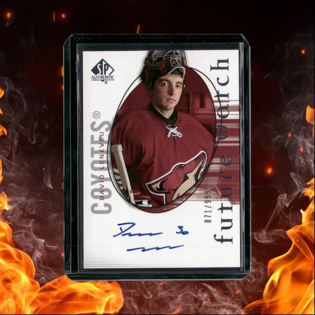 2005-06 SP Authentic David Leneveu Future Watch Rookie Auto 071/999 #179