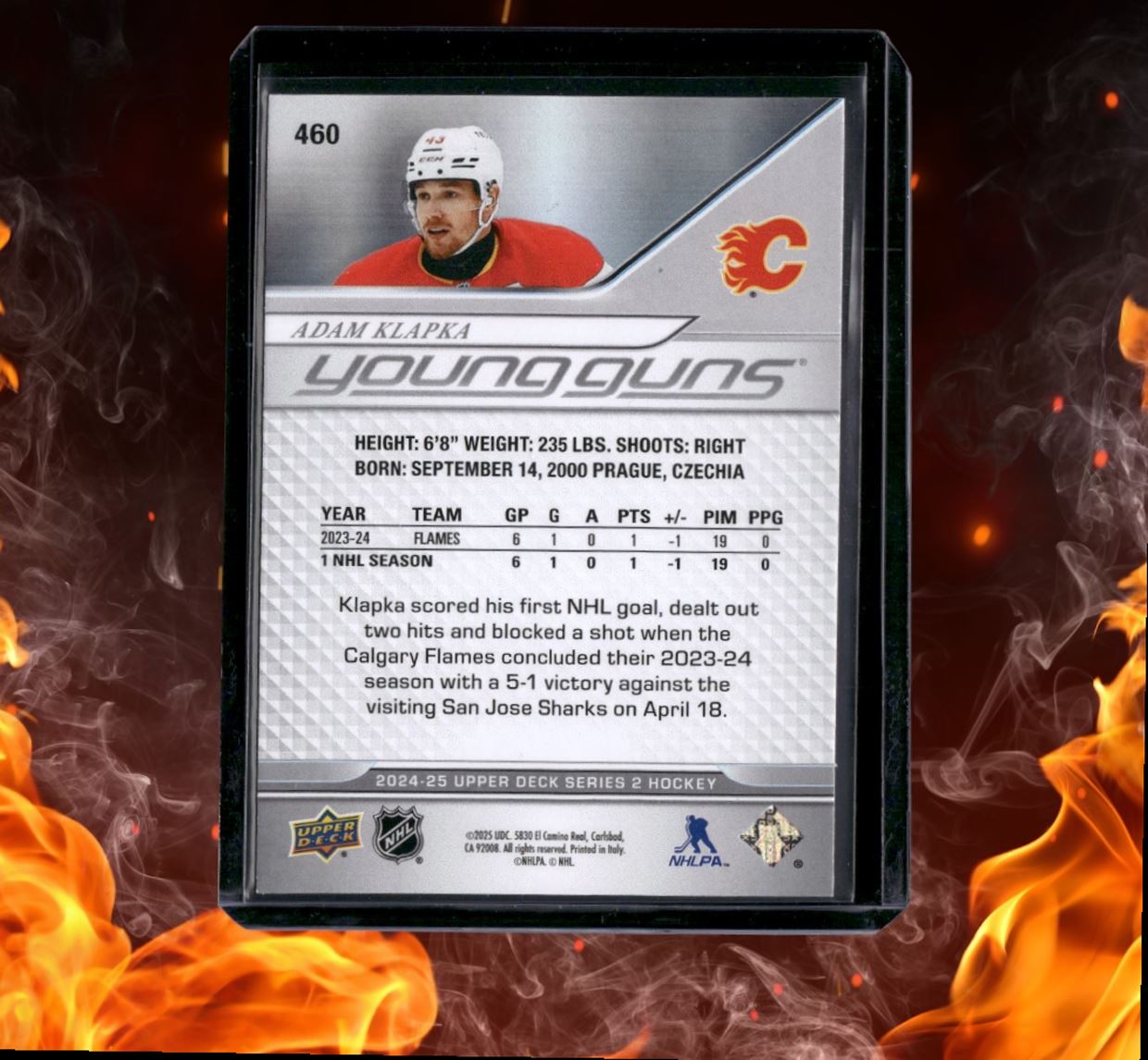 2024-25 Upper Deck Adam Klapka Young Guns (A0 Rookie #460