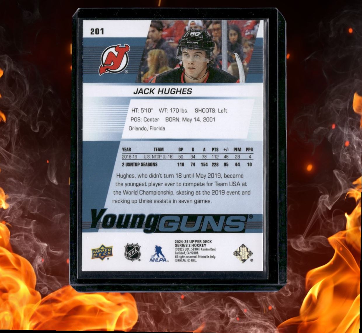 2024-25 Upper Deck Jack Hughes Renewed Young Guns (B) #291