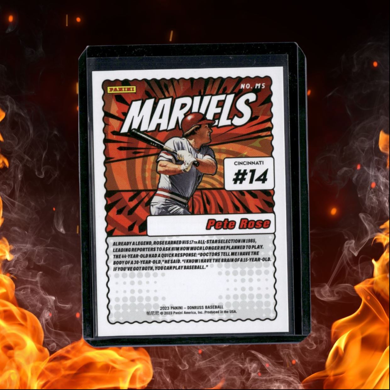 2023 Panini Donruss Baseball Pete Rose Marvels Holo Foil 002/349 #M5