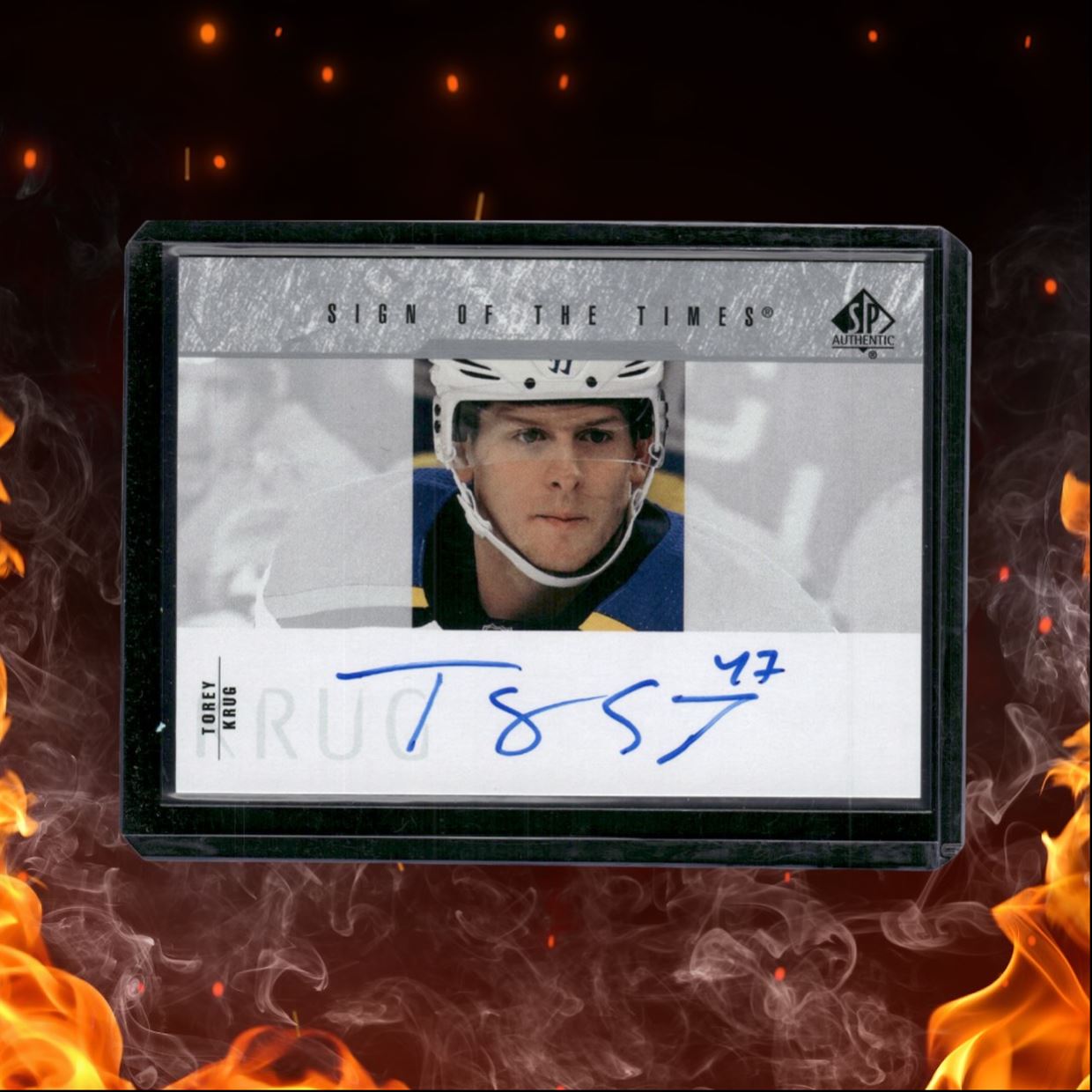 2023-24 SP Authentic Torey Krug Sign of the Times Retro Auto #SOTT1-TK