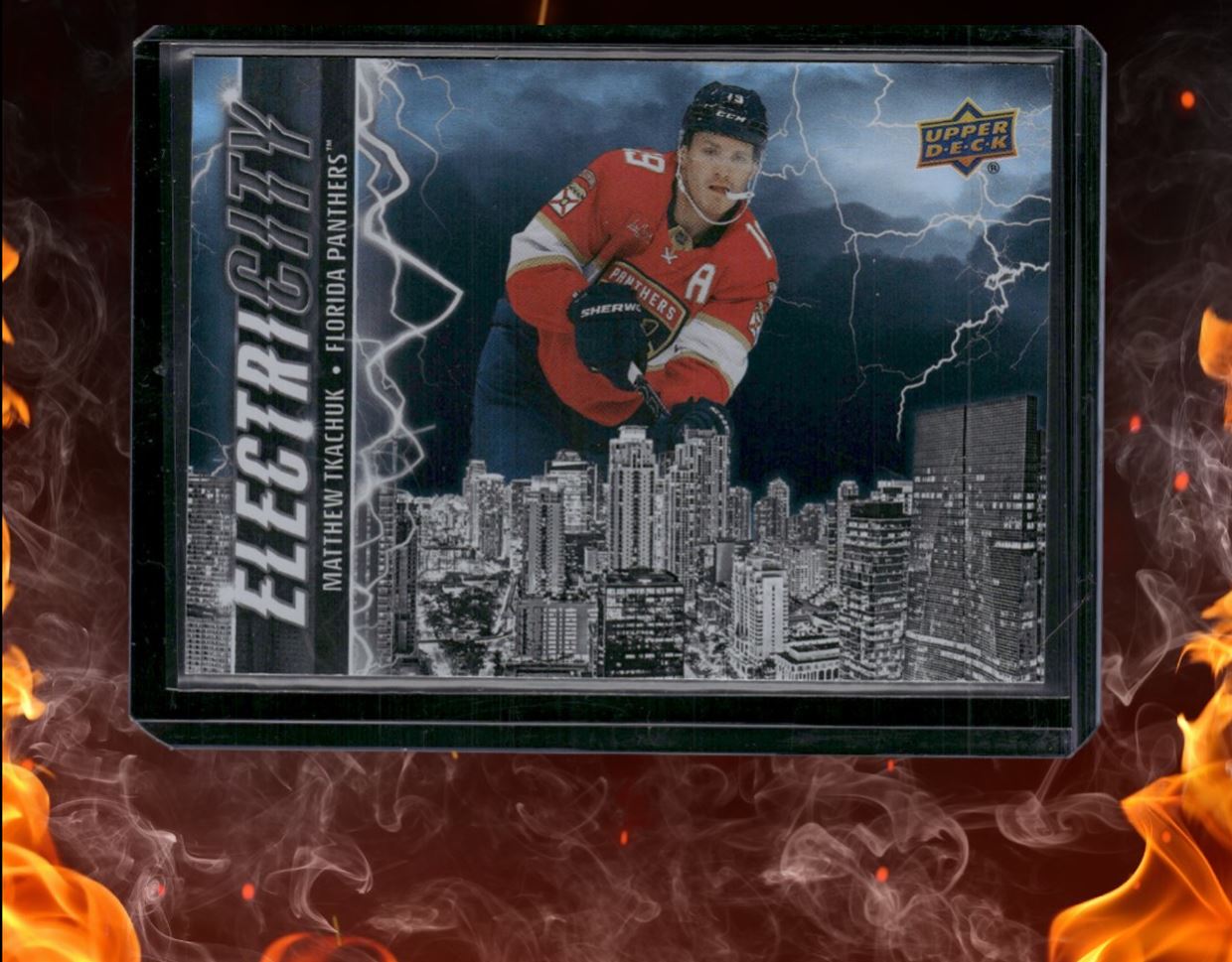 2024-25 Upper Deck Matthew Tkachuk ElectriCITY Black SSP #EC-17