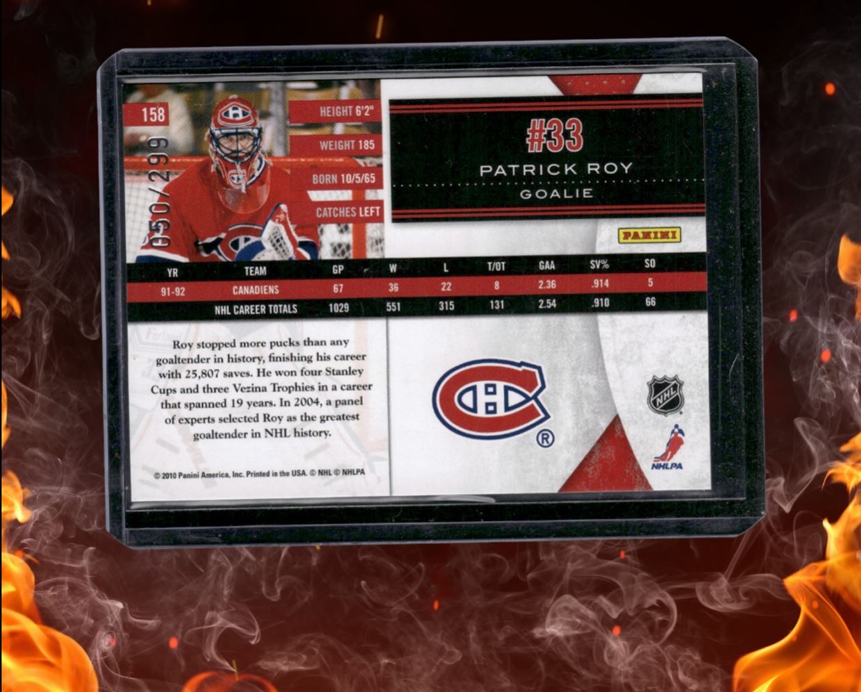 2010-11 Panini Limited Patrick Roy Legend 050/299 #158