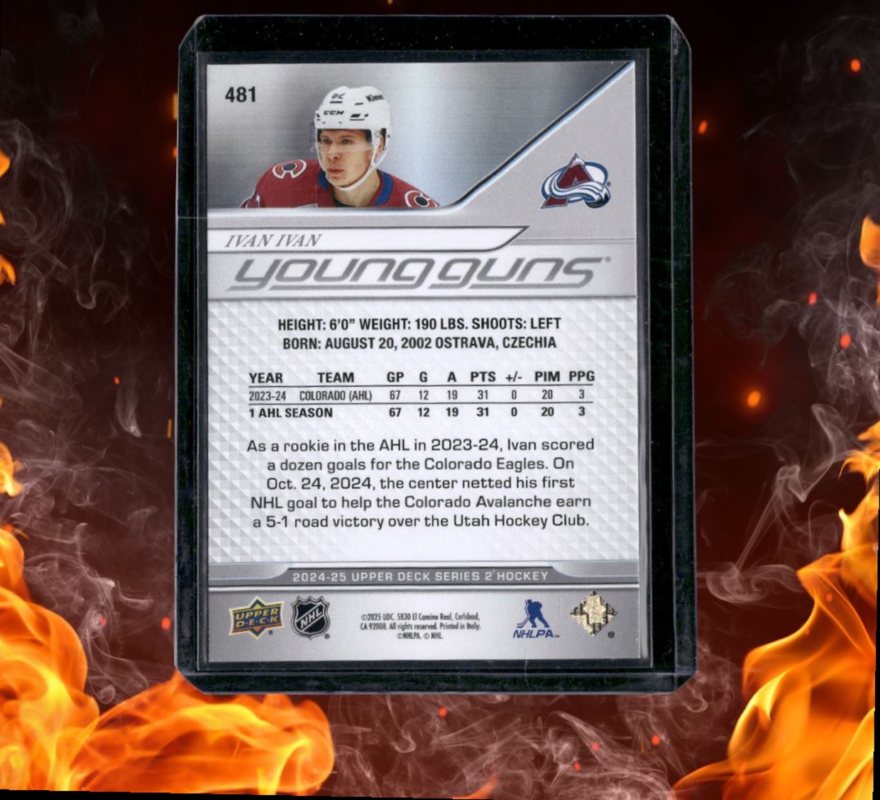 2024-25 Upper Deck Ivan Ivan Young Guns (A) Rookie #481