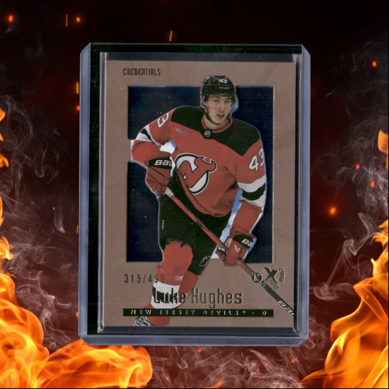 2023-24 Skybox EX 2000 Luke Hughes Credentials Rookie 315/499 #110