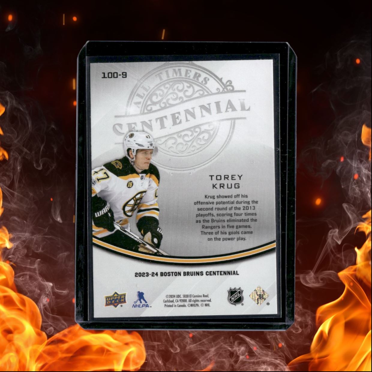 2023-24 Upper Deck Boston Bruins Centennial Torey Krug All-Timers Gold #100-9