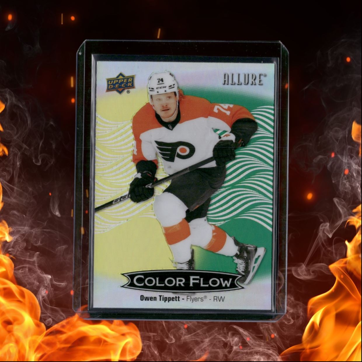 2024-25 Upper Deck Allure Owen Tippett Color Flow Yellow Green #CFL-43