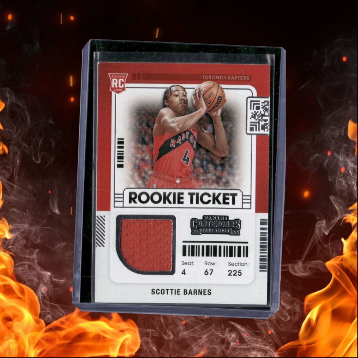 2021-22 Panini Contenders Scottie Barnes Ticket Swatches Jersey Rookie #RTS-SBA