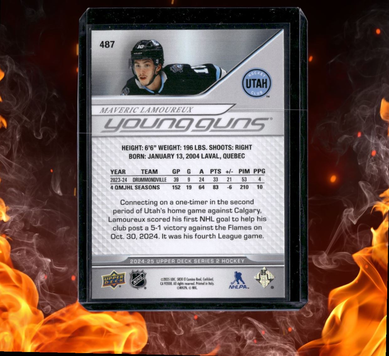 2024-25 Upper Deck Maveric Lamoureux Young Guns Rookie #487