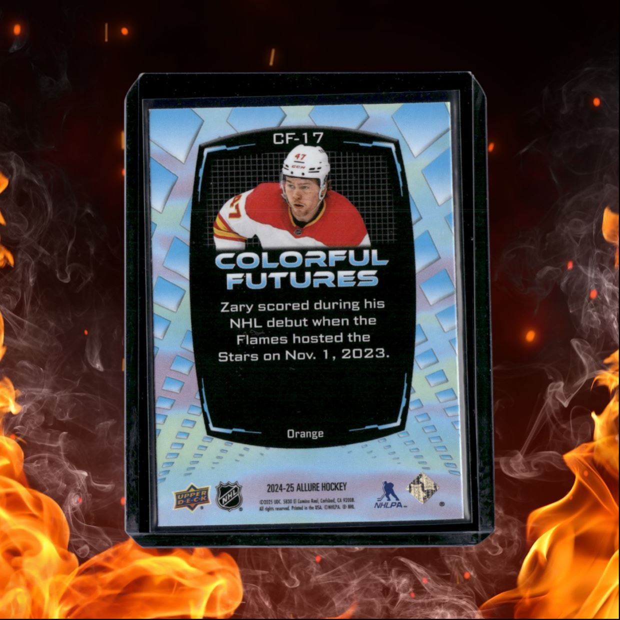 2024-25 Upper Deck Allure Connor Zary Colorful Futures Orange #CF-17