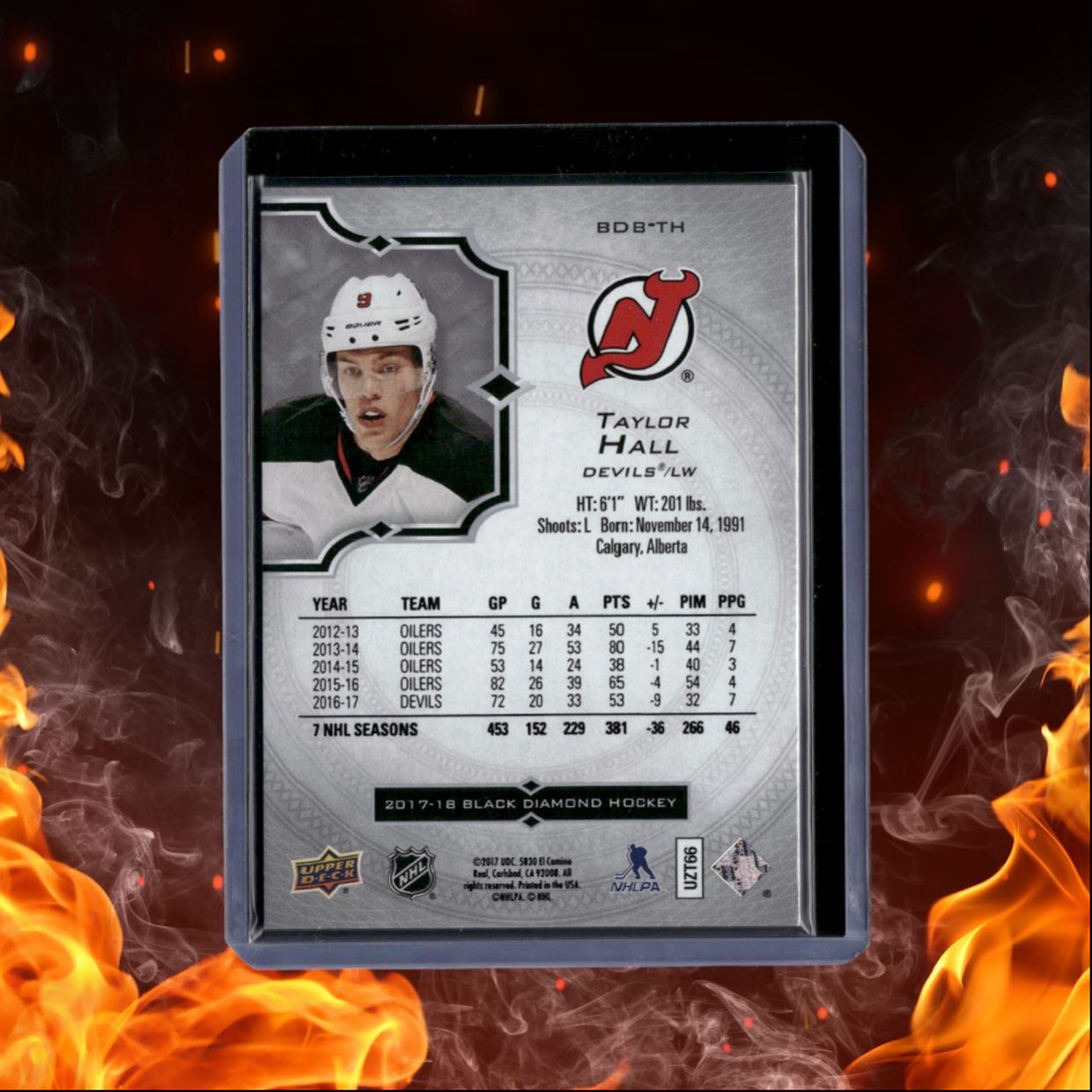 2017-18 Upper Deck Black Diamond Taylor Hall #BDB-TH