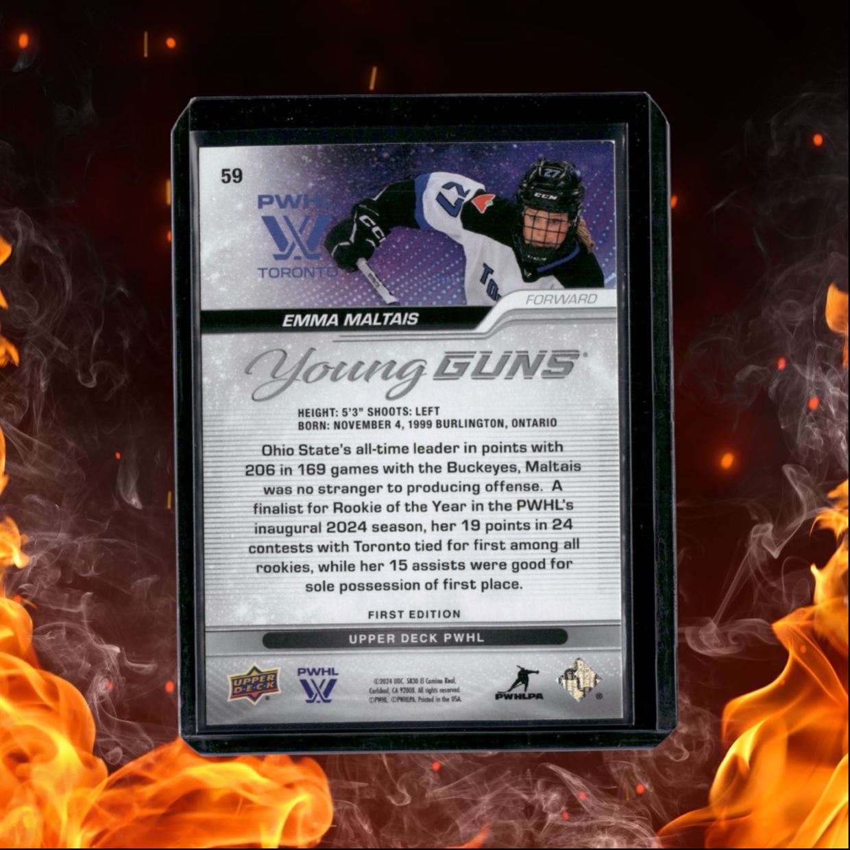 2024-25 Upper Deck PWHL Emma Maltais Young Guns Rookie #59