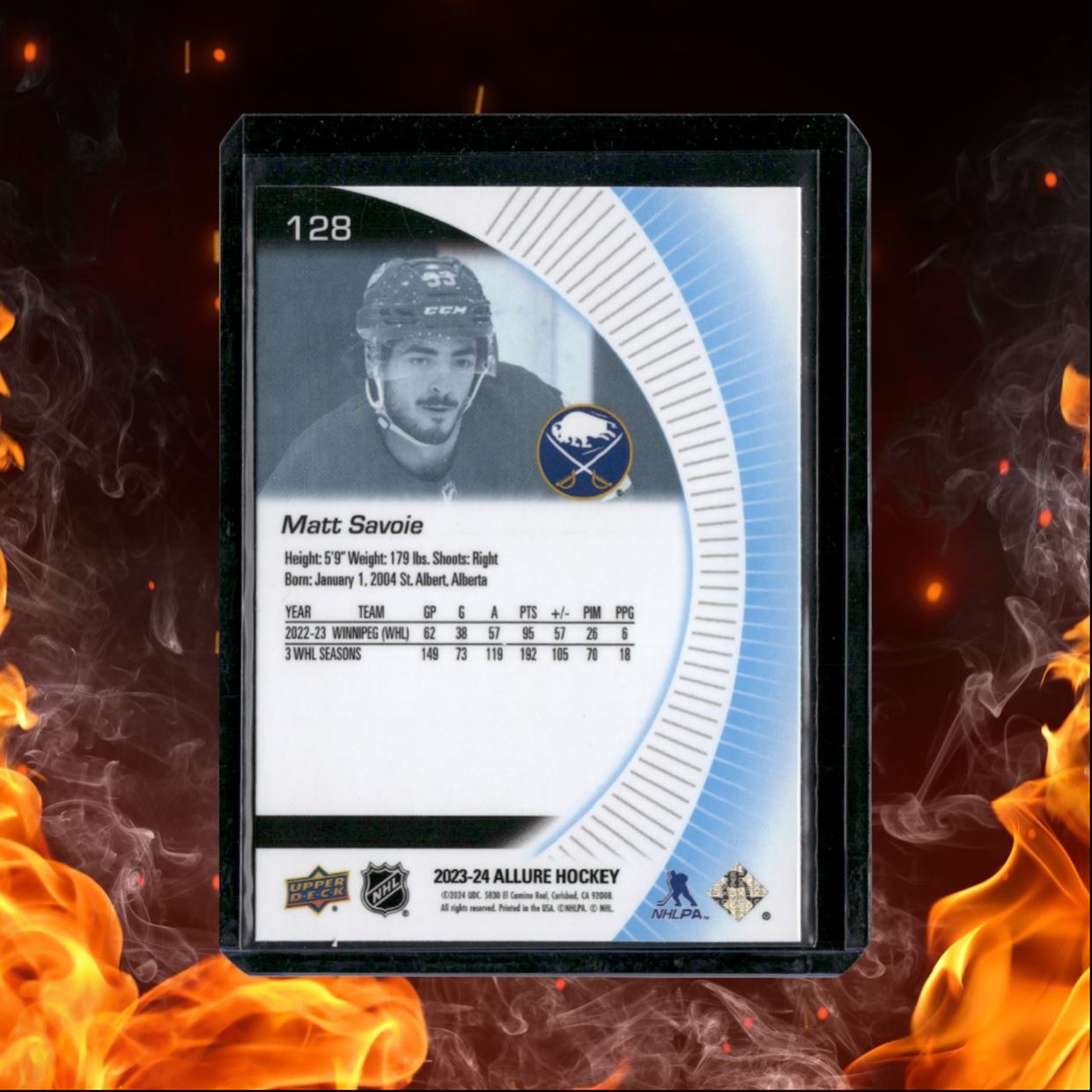 2023-24 Upper Deck Allure Matt Savoie Rookie #128