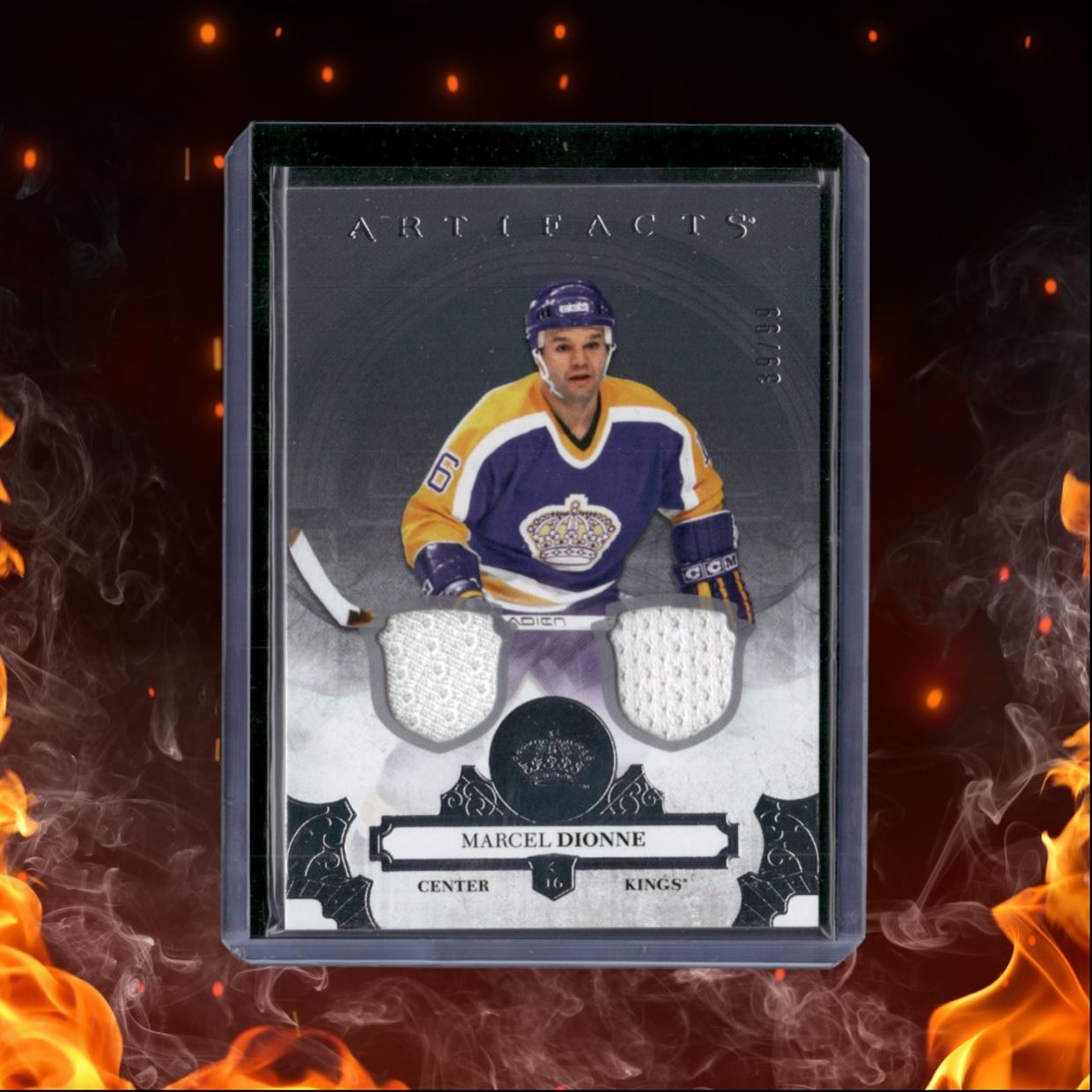 2017-18 Upper Deck Artifacts Marcel Dionne Dual Jersey 39/99 #144