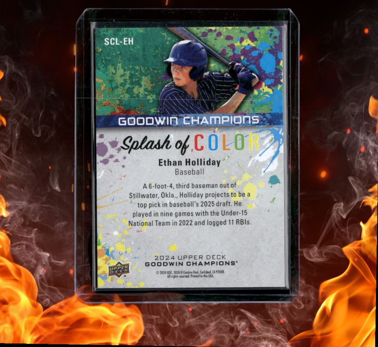 2024 Upper Deck Goodwin Champions Ethan Holliday Prospect Splash of Collor