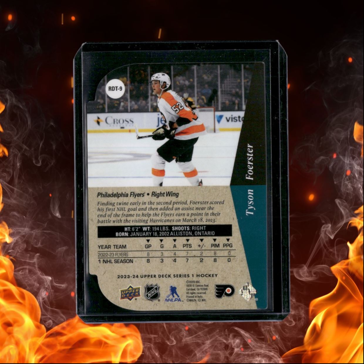2023-24 Upper Deck Tyson Foerster 1994-95 Red Die-Cut Rookie #RDT-9