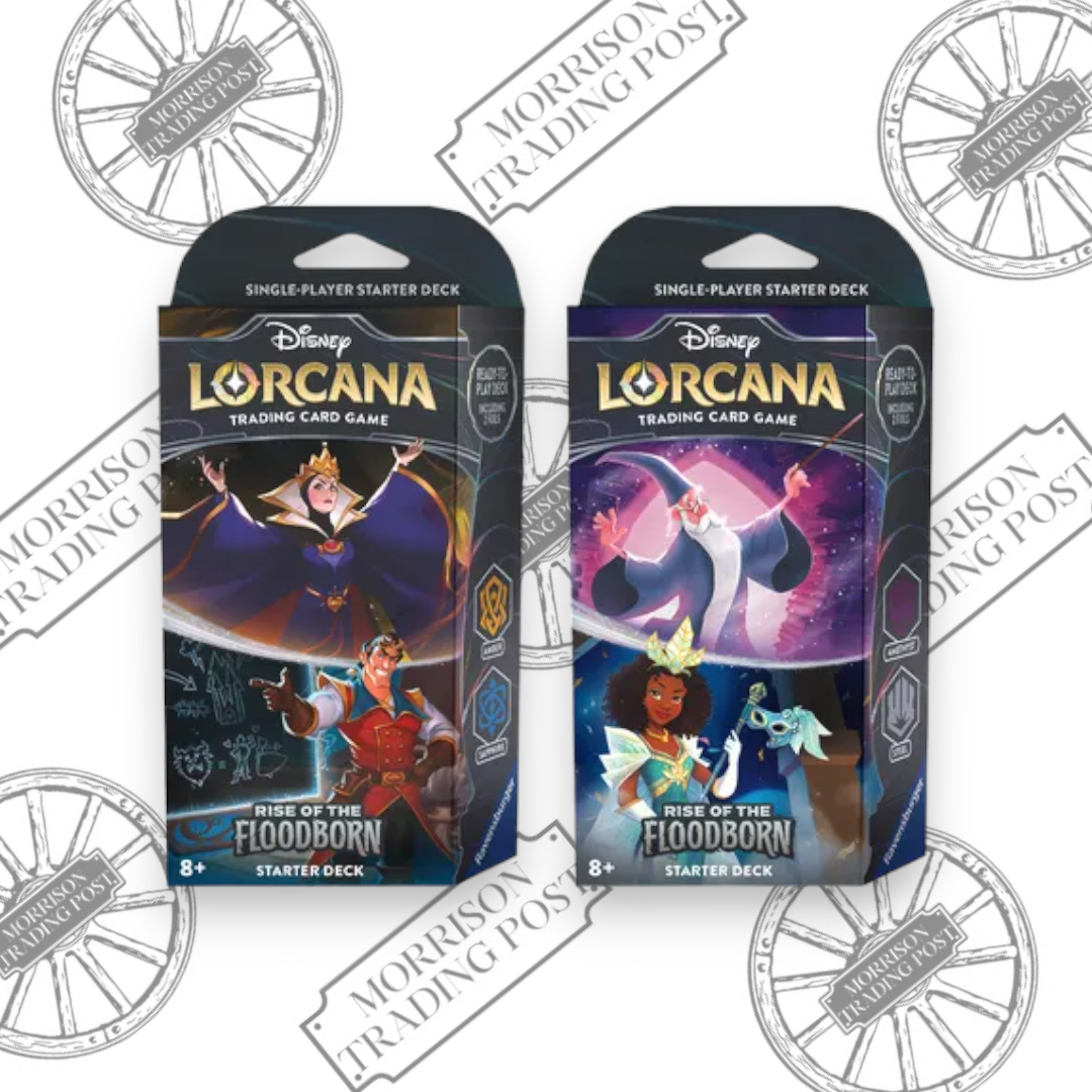 Disney Lorcana Rise of the Floodborn - Amethyst & Steel Starter Deck Disney Lorcana Rise of the Floodborn - Amethyst & Steel Starter Deck
