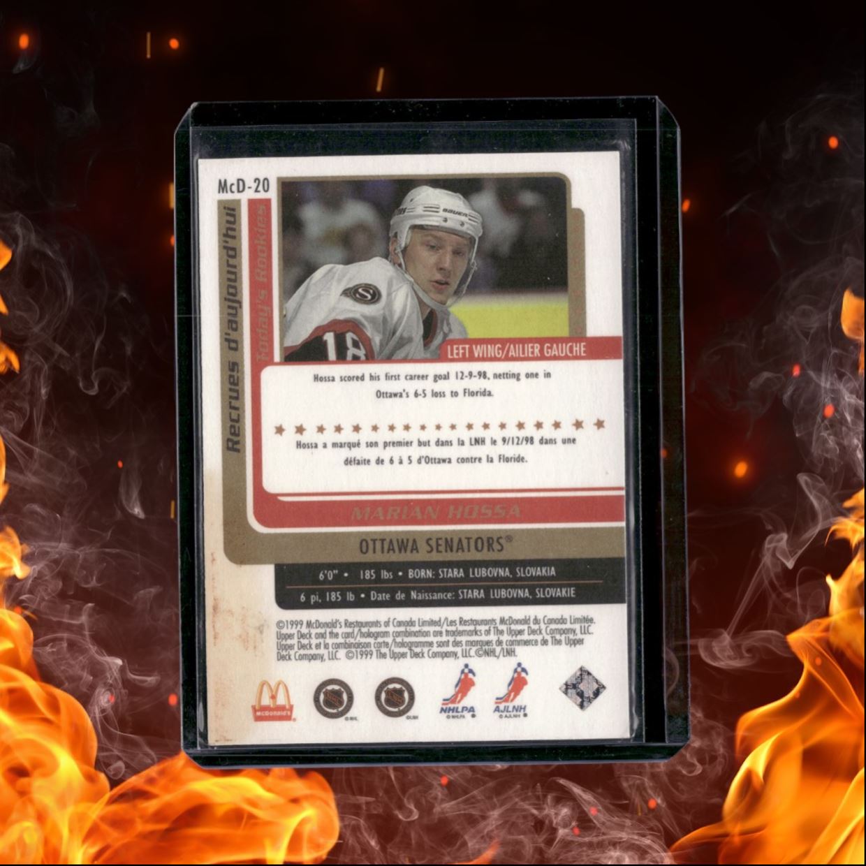 1999-00 Upper Deck McDonald's Marian Hossa Retro Today's Rookie #MCD-20