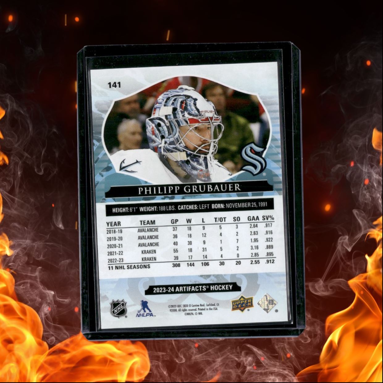2023-24 Upper Deck Artifacts Philipp Grubauer Copper 048/299 #141