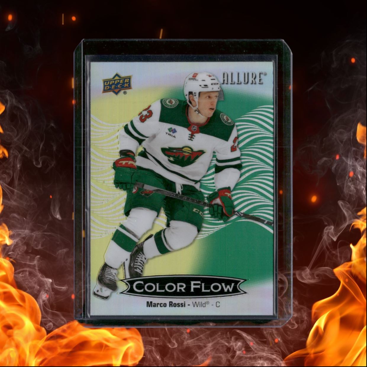 2024-25 Upper Deck Allure Marco Rossi Color Flow Yellow Green #CFL-31