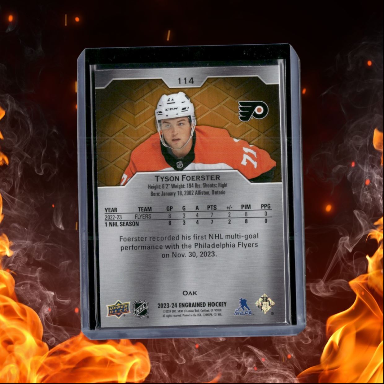2023-24 Upper Deck Engrained Tyson Foerster Oak Rookie 234/399 #114