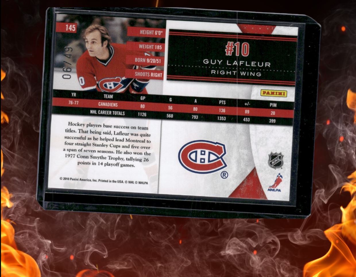 2010-11 Panini Limited Guy Lafleur Legend Silver Spotlight 06/49 #145