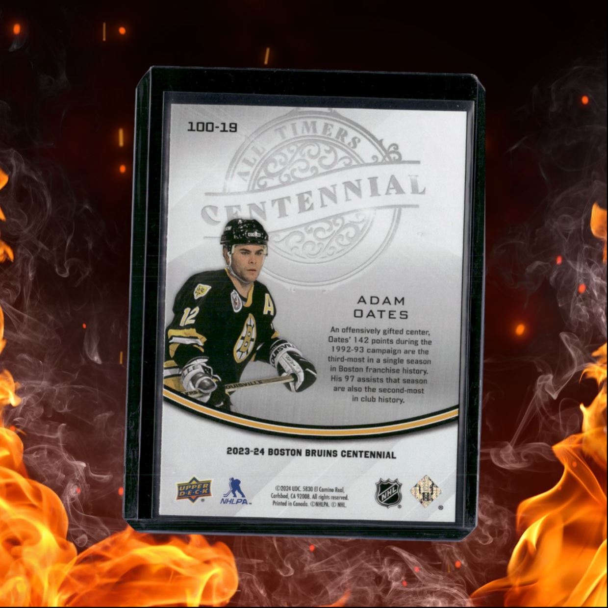 2023-24 Upper Deck Boston Bruins Centennial Adam Oates All-Timers Gold #100-19