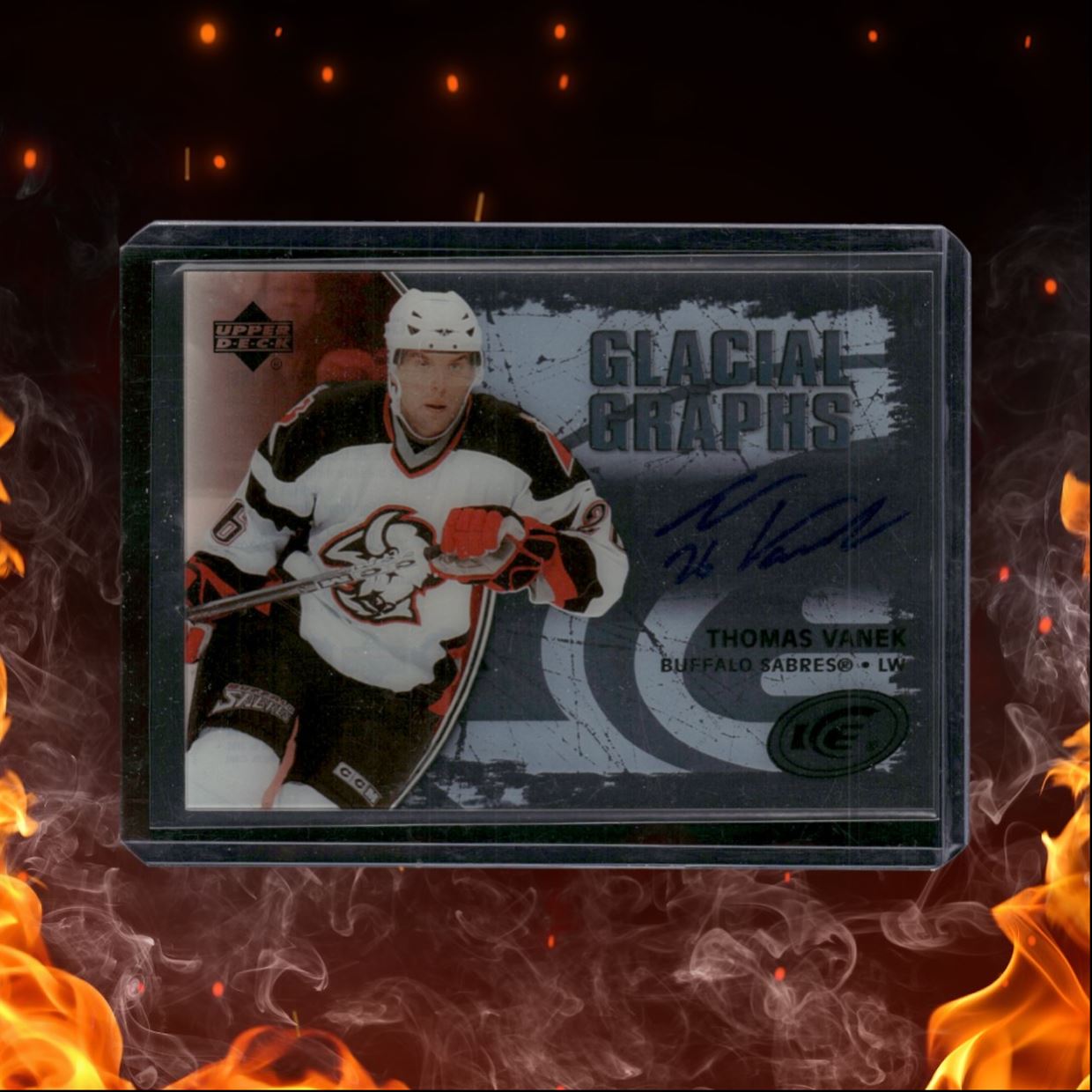 2005-06 Upper Deck Ice Thomas Vanek Glacial Graphs Auto #GG-TV