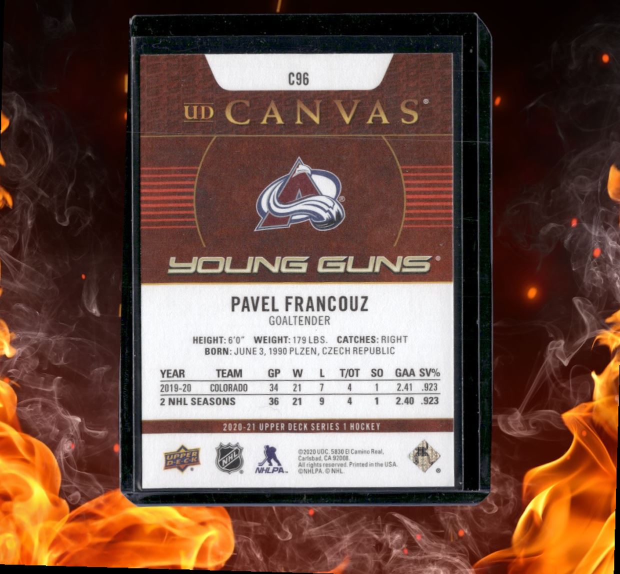 2020-21 Upper Deck Pavel Francouz UD Canvas Young Guns (B) Rookie #C96