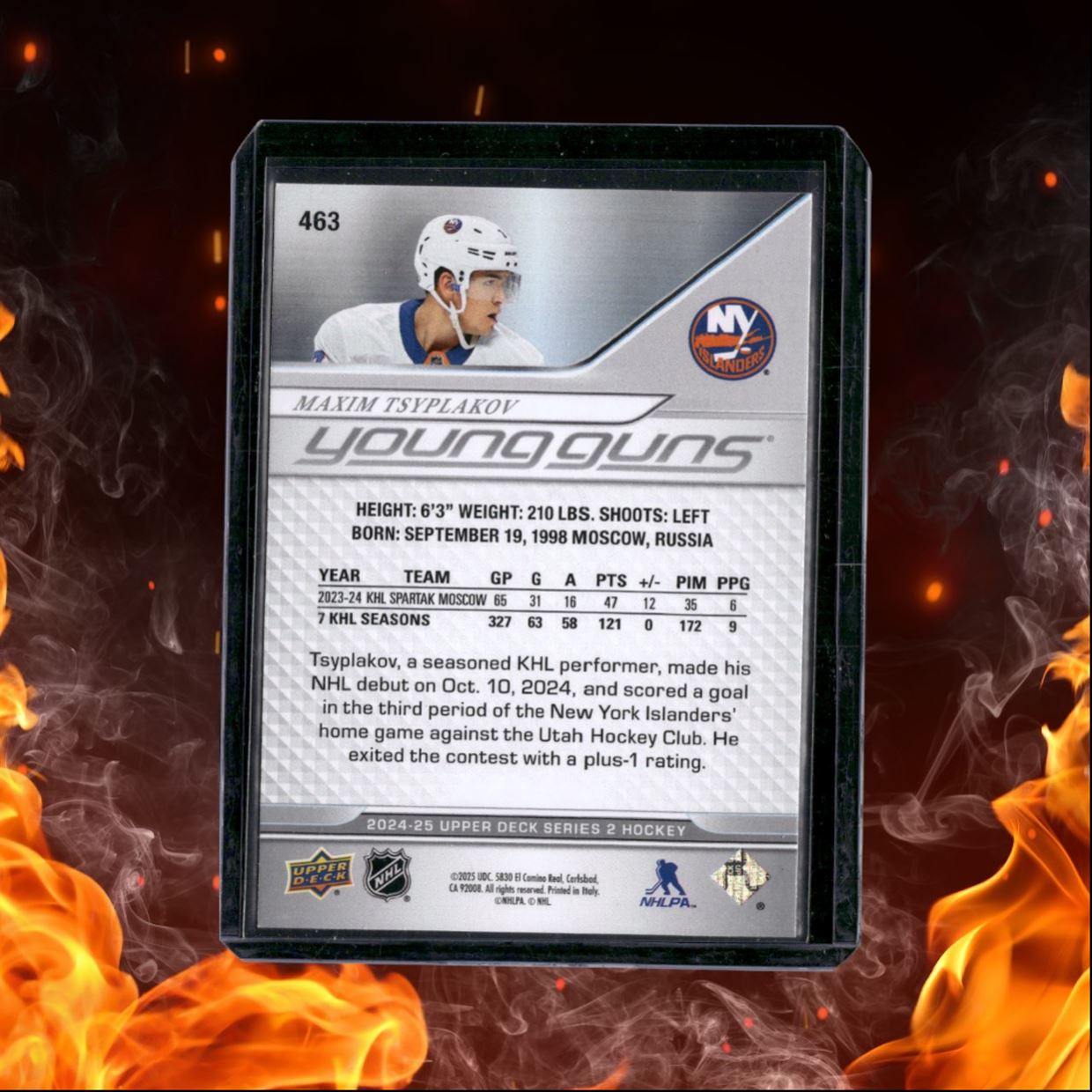 2024-25 Upper Deck Maxim Tsyplakov Young Guns (E) Rookie #463
