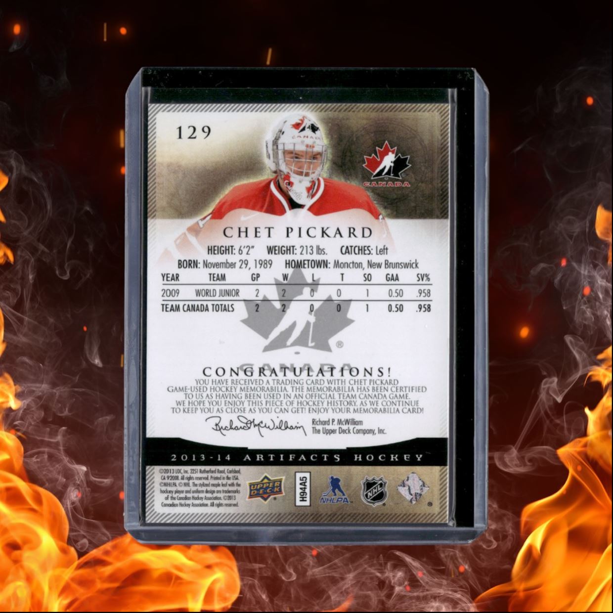 2013-14 Upper Deck Artifacts Chet Pickard Silver 074/125 #129