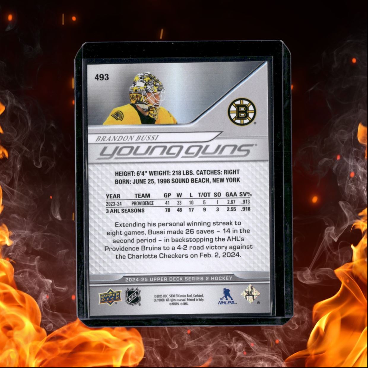 2024-25 Upper Deck Brandon Bussi Young Guns (C) Rookie #493