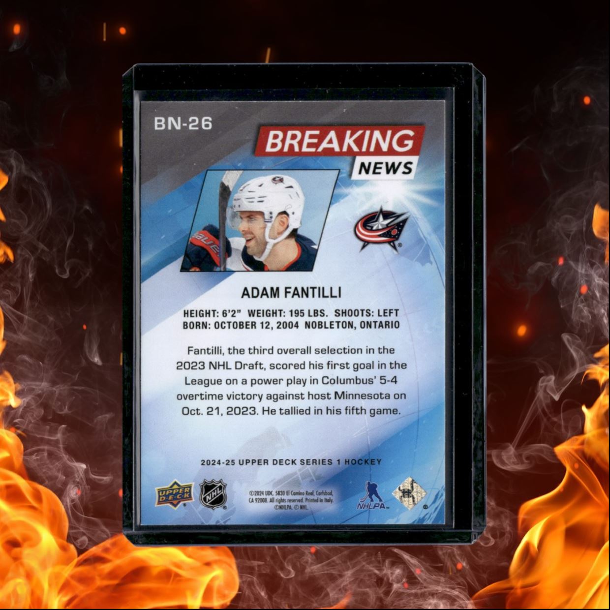 2024-25 Upper Deck Adam Fantilli Breaking News (A) #BN-26