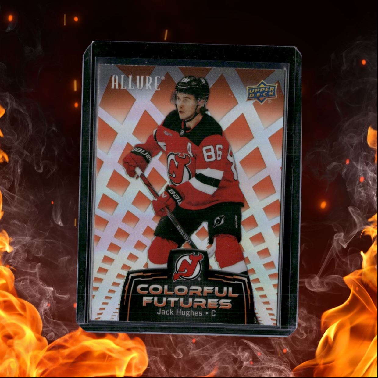 2024-25 Upper Deck Allure Jack Hughes Colorful Futures Orange #CF-15