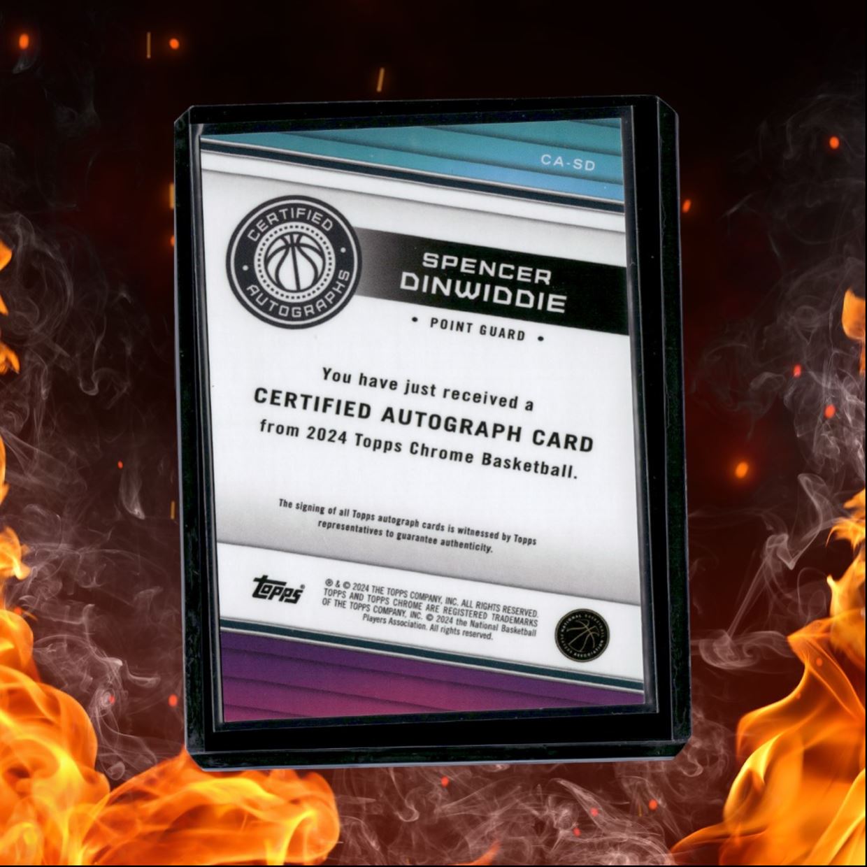 2023-24 Topps Chrome Spencer Dinwiddie Certified Blaster Exclusive Auto #CA-SD