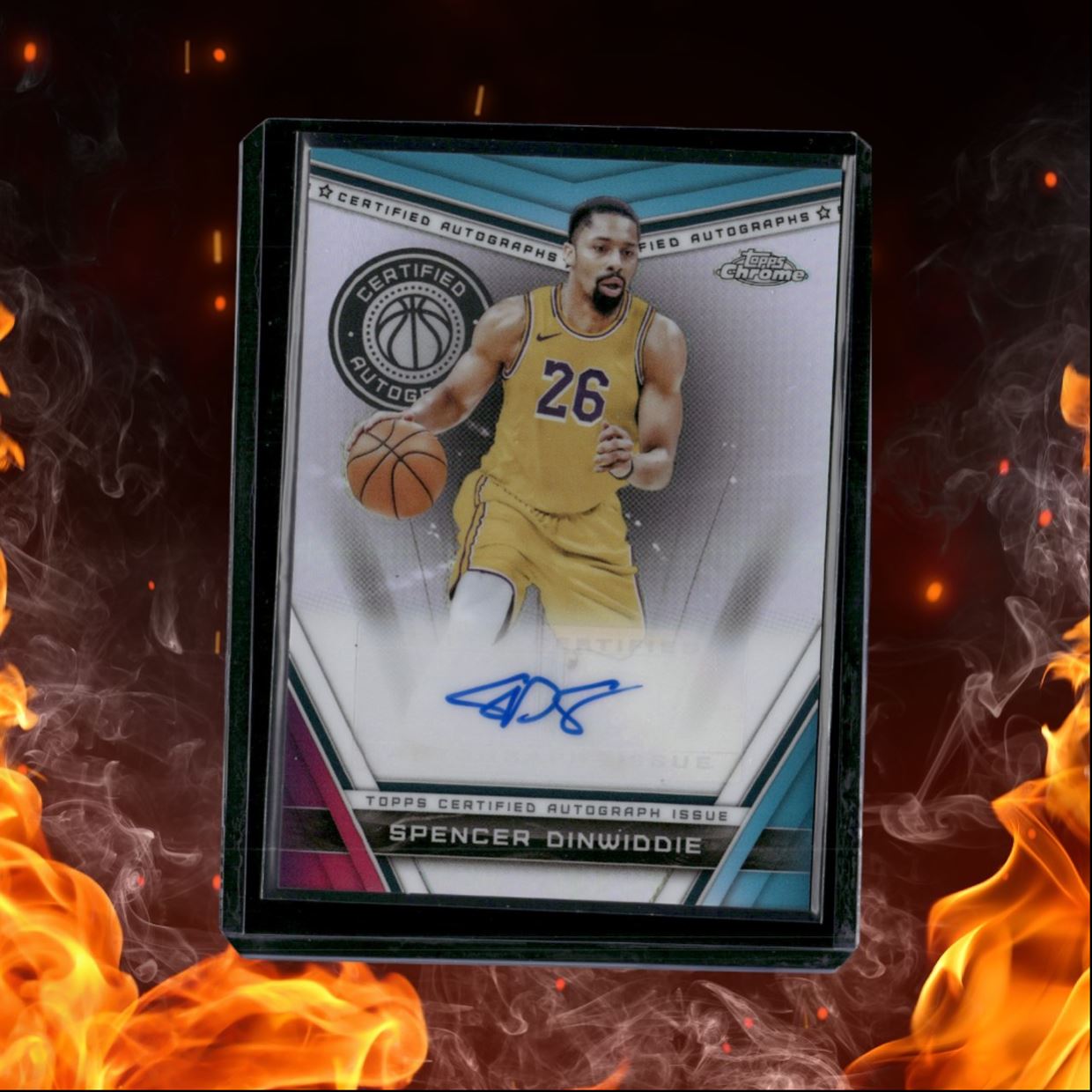 2023-24 Topps Chrome Spencer Dinwiddie Certified Blaster Exclusive Auto #CA-SD