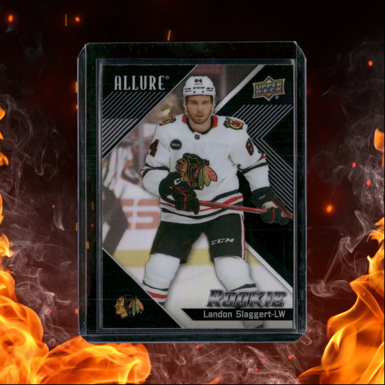2024-25 Upper Deck Allure Landon Slaggert Black Rainbow Rookie #132