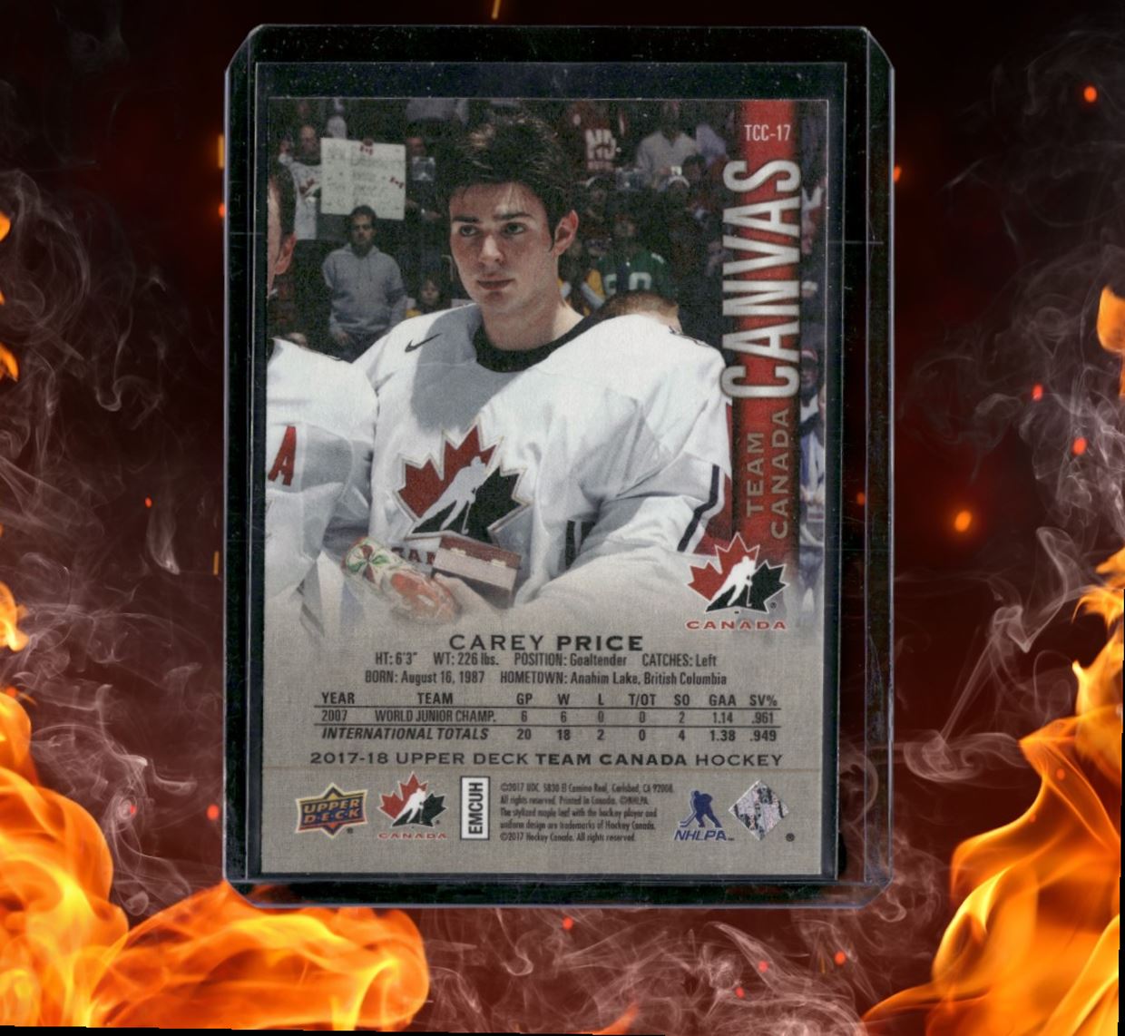 2017-18 Upper Deck Carey Price Team Canada Canvas #TCC-17