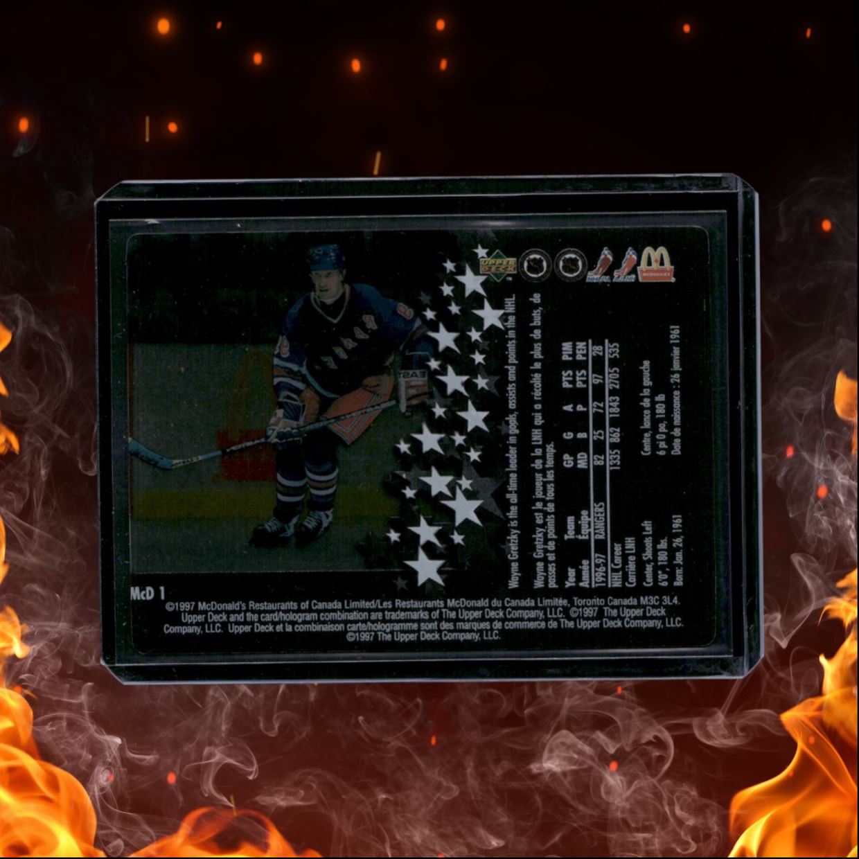 1997-98 Upper Deck Mcdonald's Wayne Gretzky Ice #MCD 1