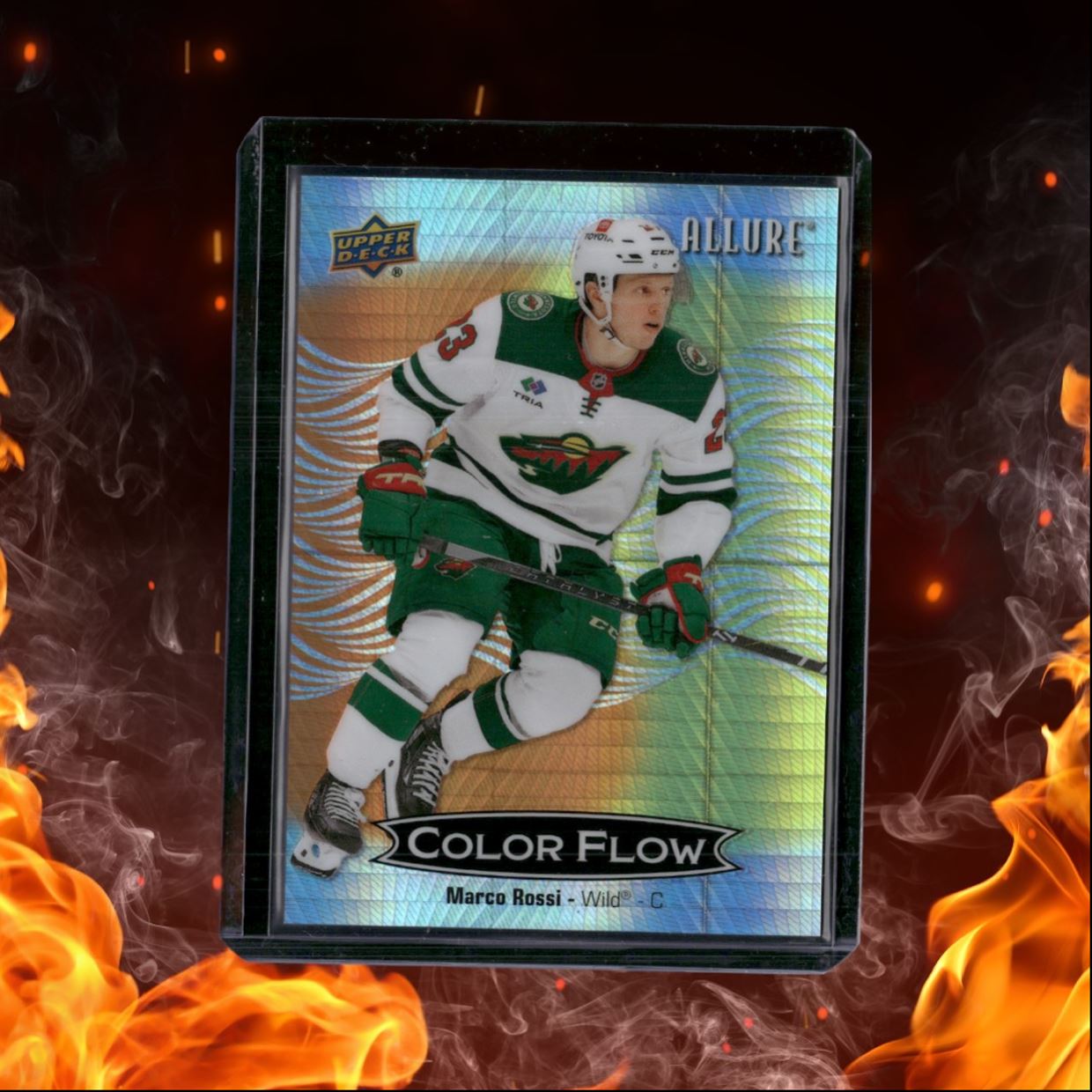 2024-25 Upper Deck Allure Marco Rossi Color Flow Orange Yellow Spectrum #CFL-31