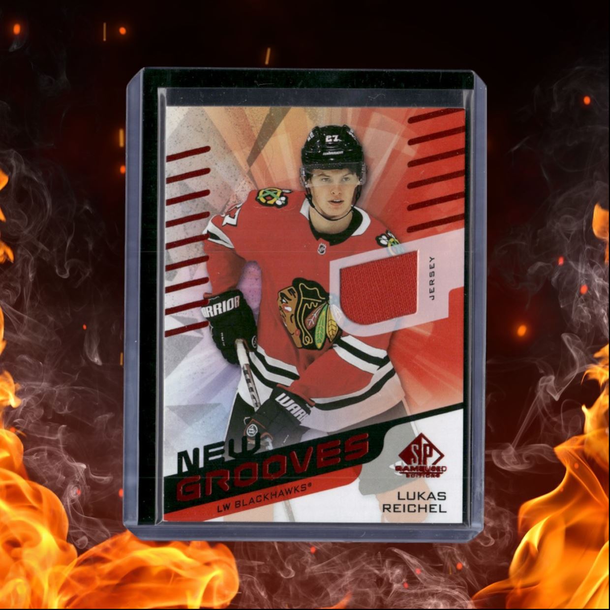 2022-23 SP Game Used Lukas Reichel New Grooves Jersey Rookie #NG-9