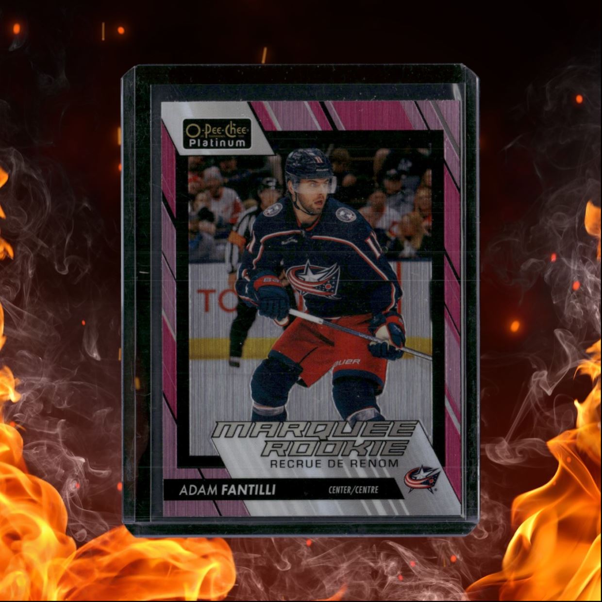 2023-24 O-Pee-Chee Platinum Adam Fantilli Matte Pink Marquee Rookie #203